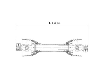 ALBERO CARDANICO CAT.4 L=1000 - cod: 98004
