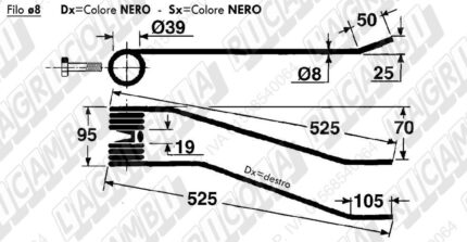 DENTE A FORCA GIRO ANDANATORE CORMA - cod: 67311-H