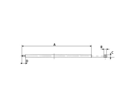 ASSE FRANGIZOLLE QUADRO 25×25 L=1870 - cod: SAR6110
