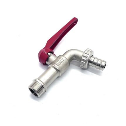 RUBINETTO CURVO A SFERA FILETTO 1/2″ = 21 mm - cod: 26539