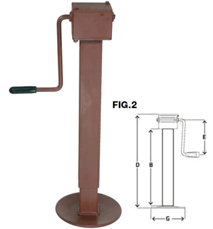 PIEDE DI APPOGGIO CON MANOVELLA LATERALE - cod: 60413